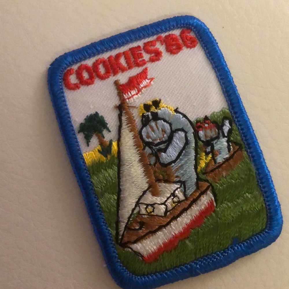 Girl Scout cookies ‘86 hippo sailboat patch sew on